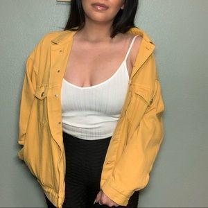 Yellow denim jacket